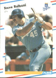 1988 Fleer Baseball Cards      251     Steve Balboni
